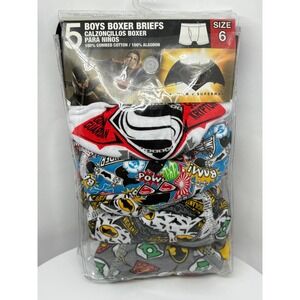 Handcraft Batman v Superman Boxer Briefs 5-Pack Underwear Cotton Size 6‎